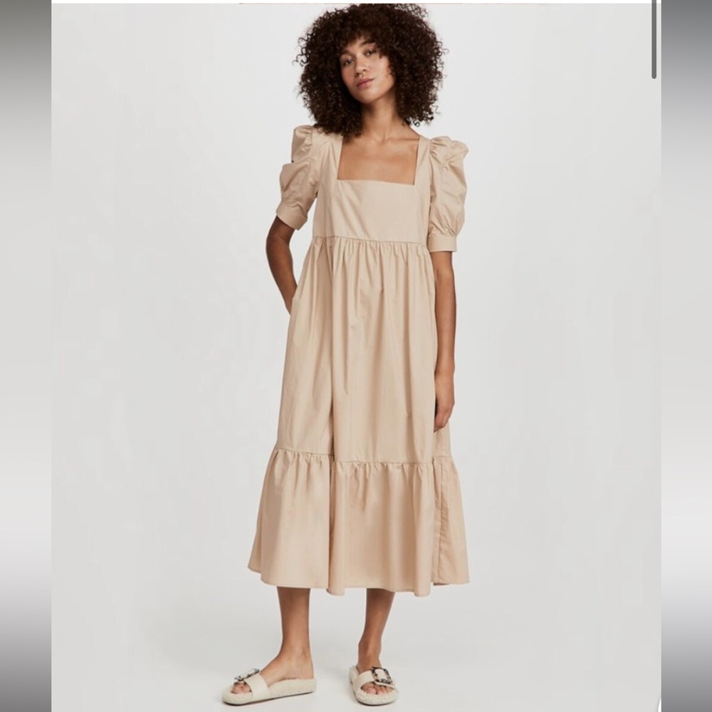 En Saison Square Neck Midi Dress